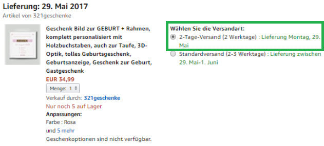 Expressherstellung + Expressversand | nur bei Amazon, Neu bei uns und nur via Amazon:
2-Tage Versand, Copyright: 321geschenke.de