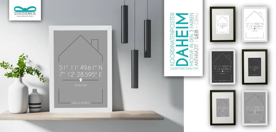 🏡 DAHEIM ist es doch am Schönsten…, ….und da haben wir genau das ideale Poster für euch!, Copyright: 321geschenke.de