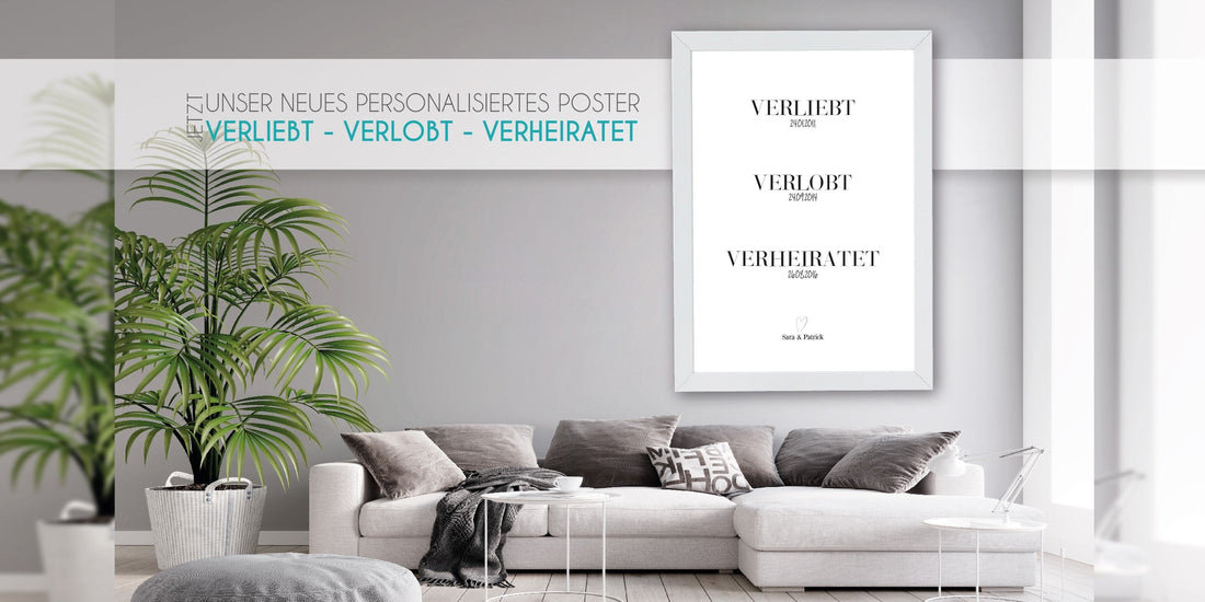 Eure Liebesgeschichte auf einem Bild vereint, Schafft die zauberhafte Erinnerung mit diesem Poster, Copyright: 321geschenke.de
