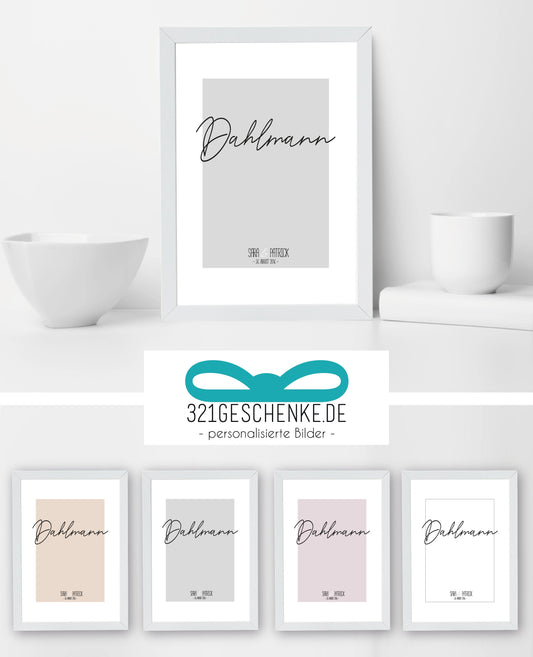 Unsere neuen Poster mit eurem gemeinsamen Nachnamen ❤