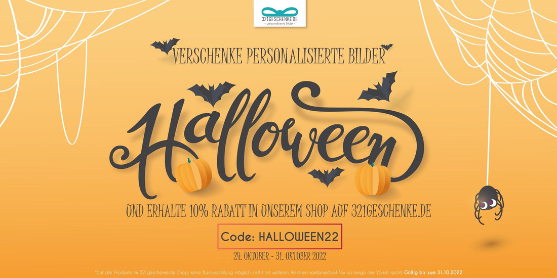 Spart 8 Tage lang schrecklich schön zu HALLOWEEN 2022đđ», <span>Wir bieten euch hier die besten SchnĂ€ppchen zu Halloween. Finde aus einer groĂen Auswahl an unseren personalisierten Postern dein Lieblingsprodukt. </span>, Copyright: 321geschenke.de