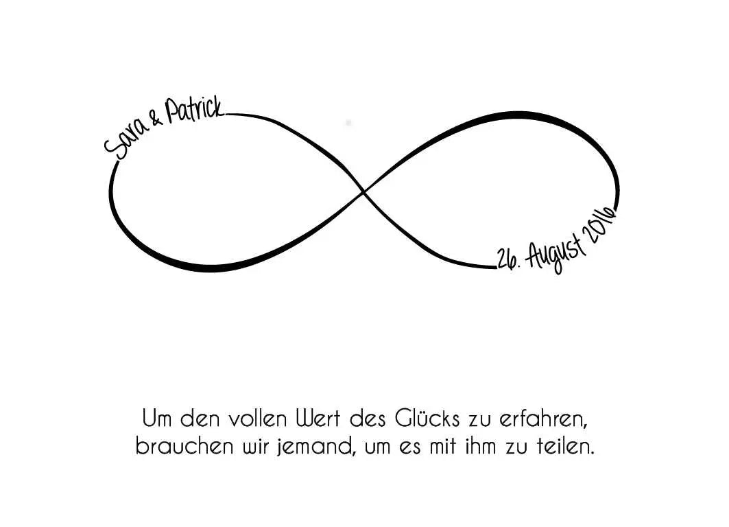 Auch in neuen Größen: Die Endlosschleife mit euren Namen und Datum, Ihr sucht DAS personalisierte Geschenk zu eurem Jahrestag oder als Gastgeschenk auf einer Hochzeit?, Copyright: 321geschenke.de