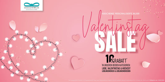 Unsere Rabatt-Aktion zum VALENTINSTAG💝, Erhalte in unserem Shop auf ausgewählte personalisierten Produkte mit dem Code: V-DAY 10% Rabatt*., Copyright: 321geschenke.de
