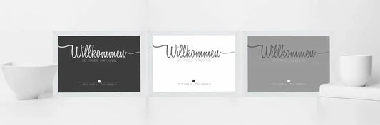 Unser neues “WILLKOMMENS”-Poster für euren Eingangsbereich, Zeigt euren Gästen mit diesem Bild wie sehr sie bei euch willkommen sind., Copyright: 321geschenke.de