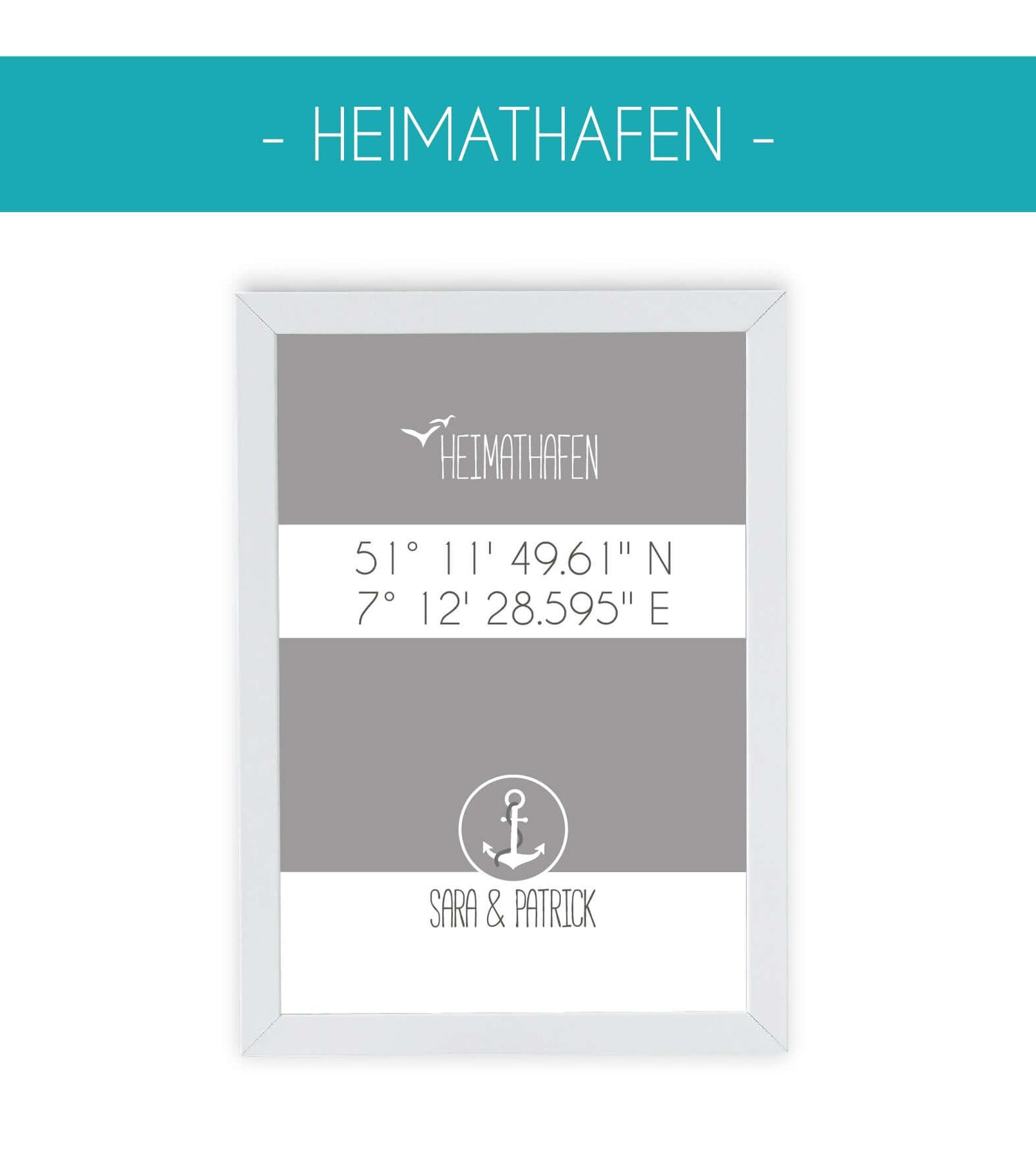 Holt euch mit diesen personalisierten Postern ein Stück Urlaub nach Hause und fühlt die Meeresbrise.