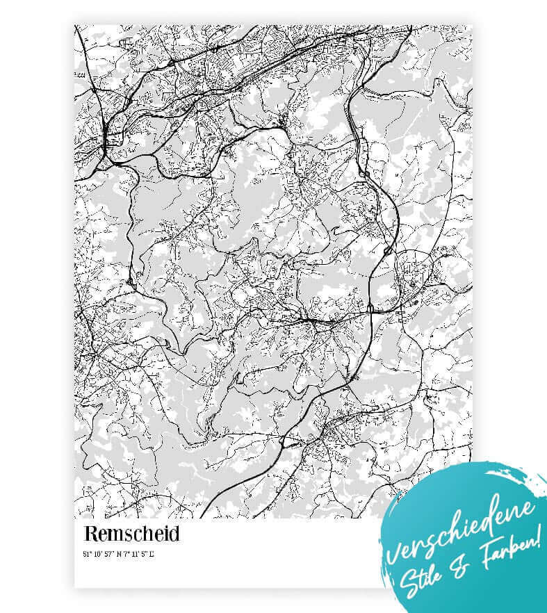 Personalisiertes Koordinaten Bild "City Map", Bildfarbe: Weiß, Grau, Rot, Blau, Beige, Anthrazit/Schwarz, Bildgröße: 13x18cm, DIN A4, DIN A3, Bilderrahmen: Ohne Bilderrahmen, Bilderrahmen weiß, Bilderrahmen schwarz, Bilderrahmen weiß mit Passepartout, Bil