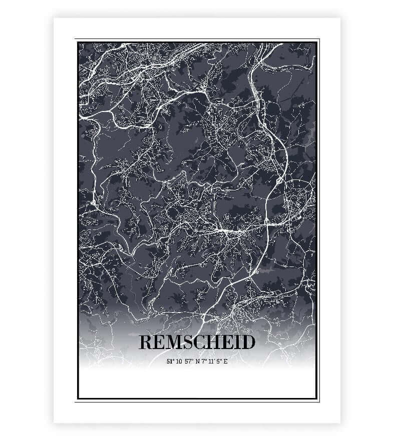 Personalisiertes Koordinaten Bild "City Map", Bildfarbe: Blau, Bildgröße: 13x18cm, DIN A4, DIN A3, Bilderrahmen: Ohne Bilderrahmen, Copyright: 321geschenke.de