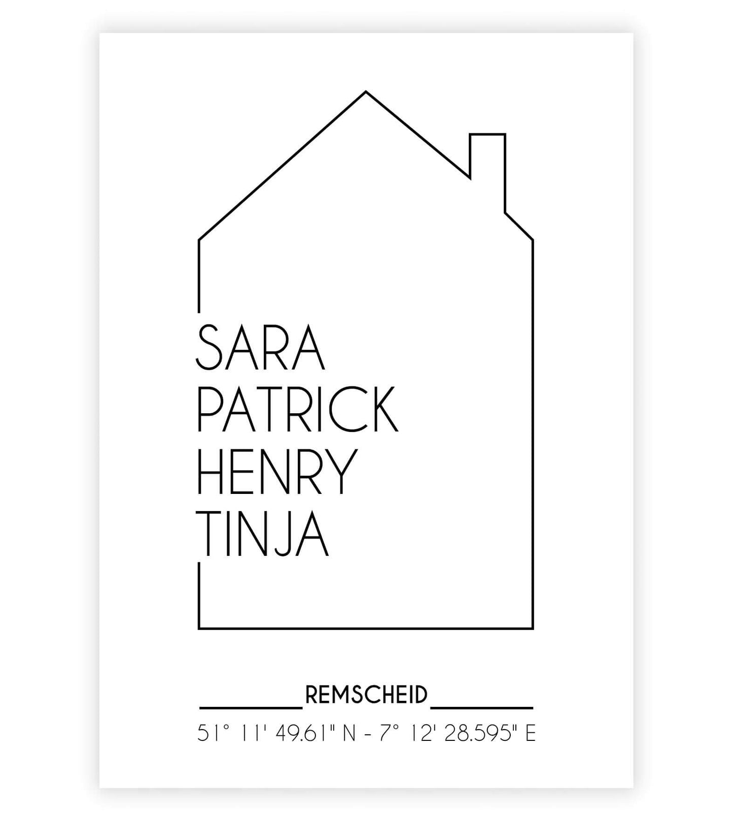 Personalisiertes Bild “UNSER HAUS”