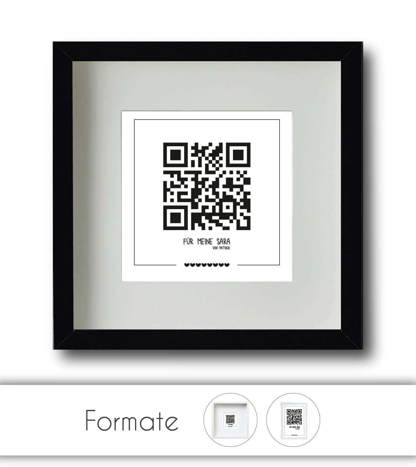 Personalisiertes Bild "QR-Code", Bildgröße: 13x18cm, DIN A4, DIN A3, 25x25xm, Bilderrahmen: Ohne Bilderrahmen, Bilderrahmen weiß, Bilderrahmen schwarz, Bilderrahmen weiß mit Passepartout, Bilderrahmen schwarz mit Passepartout, Copyright: 321geschenke.de