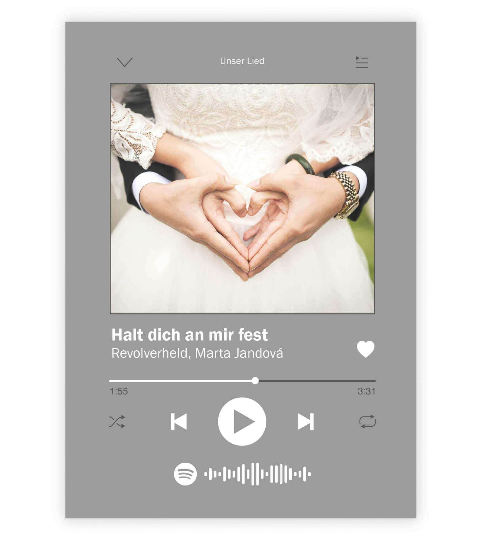 Personalisiertes Bild "Song" mit Foto, Bildfarbe: Grau, Bildgröße: 13x18cm, DIN A4, DIN A3, Bilderrahmen: Ohne Bilderrahmen, Copyright: 321geschenke.de
