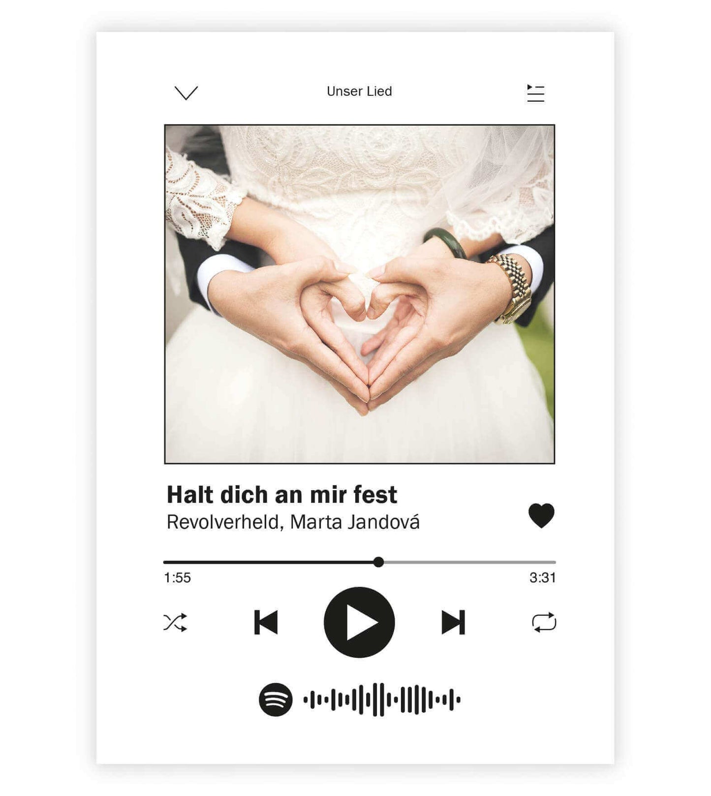 Personalisiertes Bild "Song" mit Foto, Bildfarbe: Weiß, Bildgröße: 13x18cm, DIN A4, DIN A3, Bilderrahmen: Ohne Bilderrahmen, Copyright: 321geschenke.de