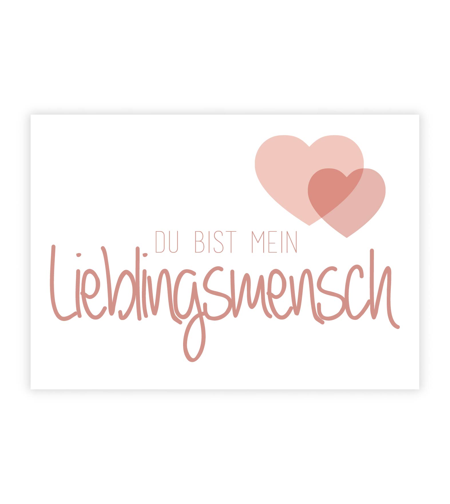Personalisiertes Bild "Lieblingsmensch", Bildfarbe: Rosa, Bildgröße: 13x18cm, DIN A4, DIN A3, Bilderrahmen: Ohne Bilderrahmen, Copyright: 321geschenke.de