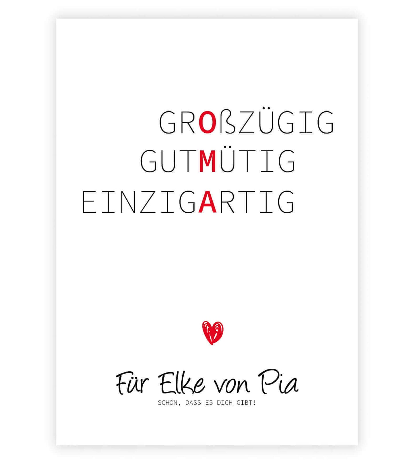 Personalisiertes "Wörterposter" - Oma, Bildgröße: 13x18cm, DIN A4, DIN A3, Bilderrahmen: Ohne Bilderrahmen, Bilderrahmen weiß, Bilderrahmen schwarz, Bilderrahmen weiß mit Passepartout, Bilderrahmen schwarz mit Passepartout, Copyright: 321geschenke.de
