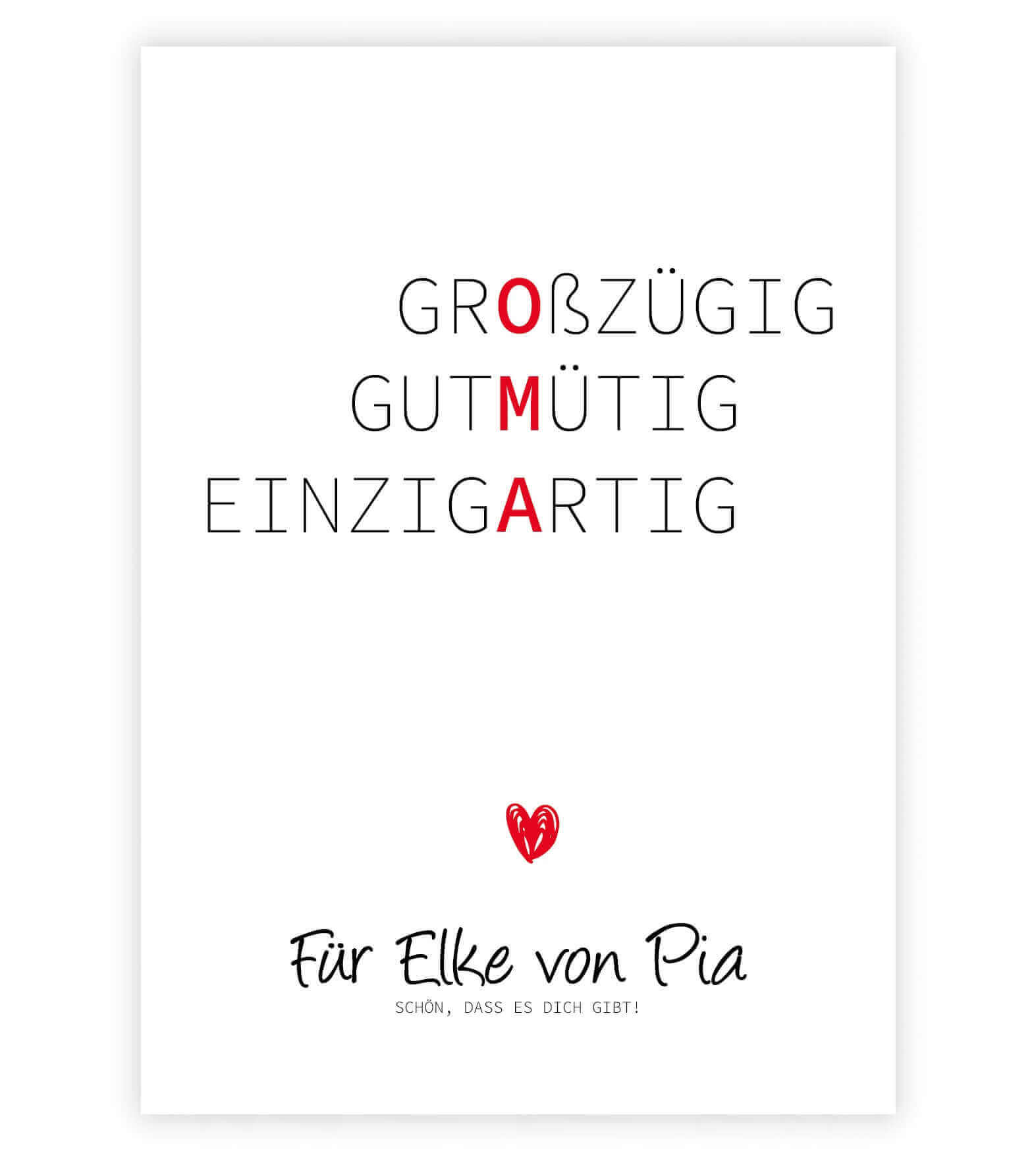 Personalisiertes "Wörterposter" - Oma, Bildgröße: 13x18cm, DIN A4, DIN A3, Bilderrahmen: Ohne Bilderrahmen, Bilderrahmen weiß, Bilderrahmen schwarz, Bilderrahmen weiß mit Passepartout, Bilderrahmen schwarz mit Passepartout, Copyright: 321geschenke.de