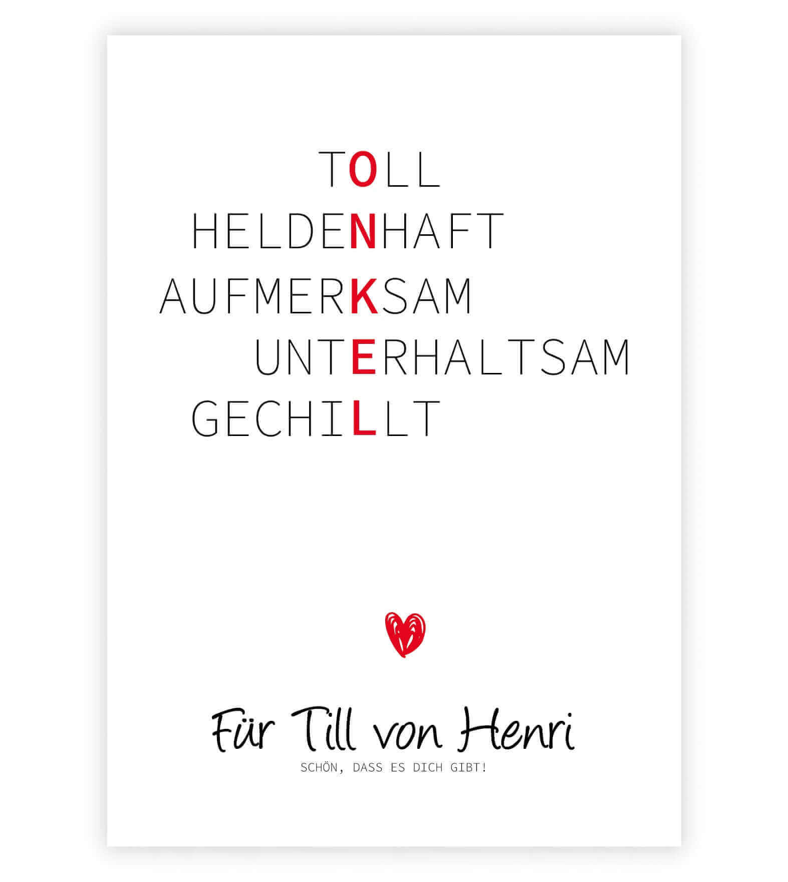 Personalisiertes "Wörterposter" - Onkel, Bildgröße: 13x18cm, DIN A4, DIN A3, Bilderrahmen: Ohne Bilderrahmen, Bilderrahmen weiß, Bilderrahmen schwarz, Bilderrahmen weiß mit Passepartout, Bilderrahmen schwarz mit Passepartout, Copyright: 321geschenke.de