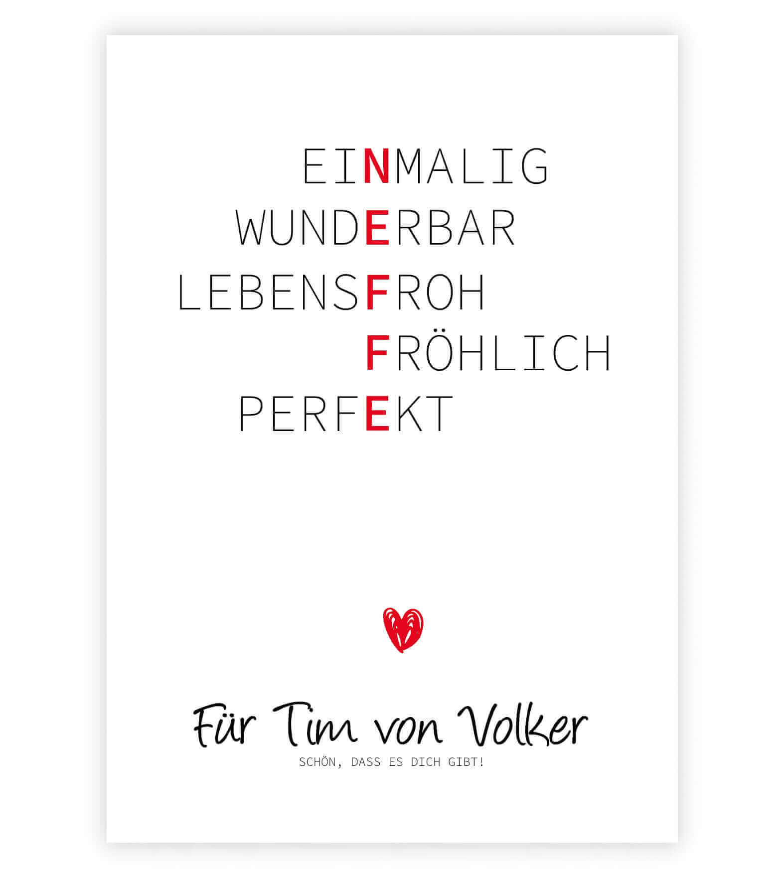 Personalisiertes "Wörterposter" - Neffe, Bildgröße: 13x18cm, DIN A4, DIN A3, Bilderrahmen: Ohne Bilderrahmen, Bilderrahmen weiß, Bilderrahmen schwarz, Bilderrahmen weiß mit Passepartout, Bilderrahmen schwarz mit Passepartout, Copyright: 321geschenke.de