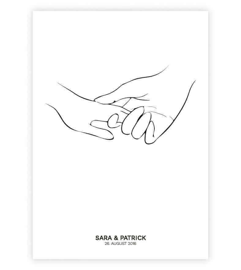 Personalisiertes Bild "Forever together", Bildfarbe: Weiß, Bildgröße: 13x18cm, DIN A4, DIN A3, Bilderrahmen: Ohne Bilderrahmen, Copyright: 321geschenke.de