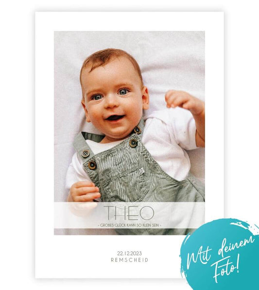 Personalisiertes Bild "Hello Baby", Schriftfarbe: Schwarz, Braun, Olive, Rot, Blau, Weiß, Bildgröße: 13x18cm, DIN A4, DIN A3, Bilderrahmen: Ohne Bilderrahmen, Bilderrahmen weiß ohne Passepartout, Bilderrahmen schwarz ohne Passepartout, Copyright: 321gesch
