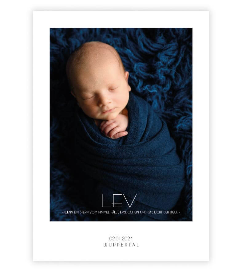 Personalisiertes Bild "Hello Baby", Schriftfarbe: Weiß, Bildgröße: 13x18cm, DIN A4, DIN A3, Bilderrahmen: Ohne Bilderrahmen, Bilderrahmen weiß ohne Passepartout, Bilderrahmen schwarz ohne Passepartout, Copyright: 321geschenke.de