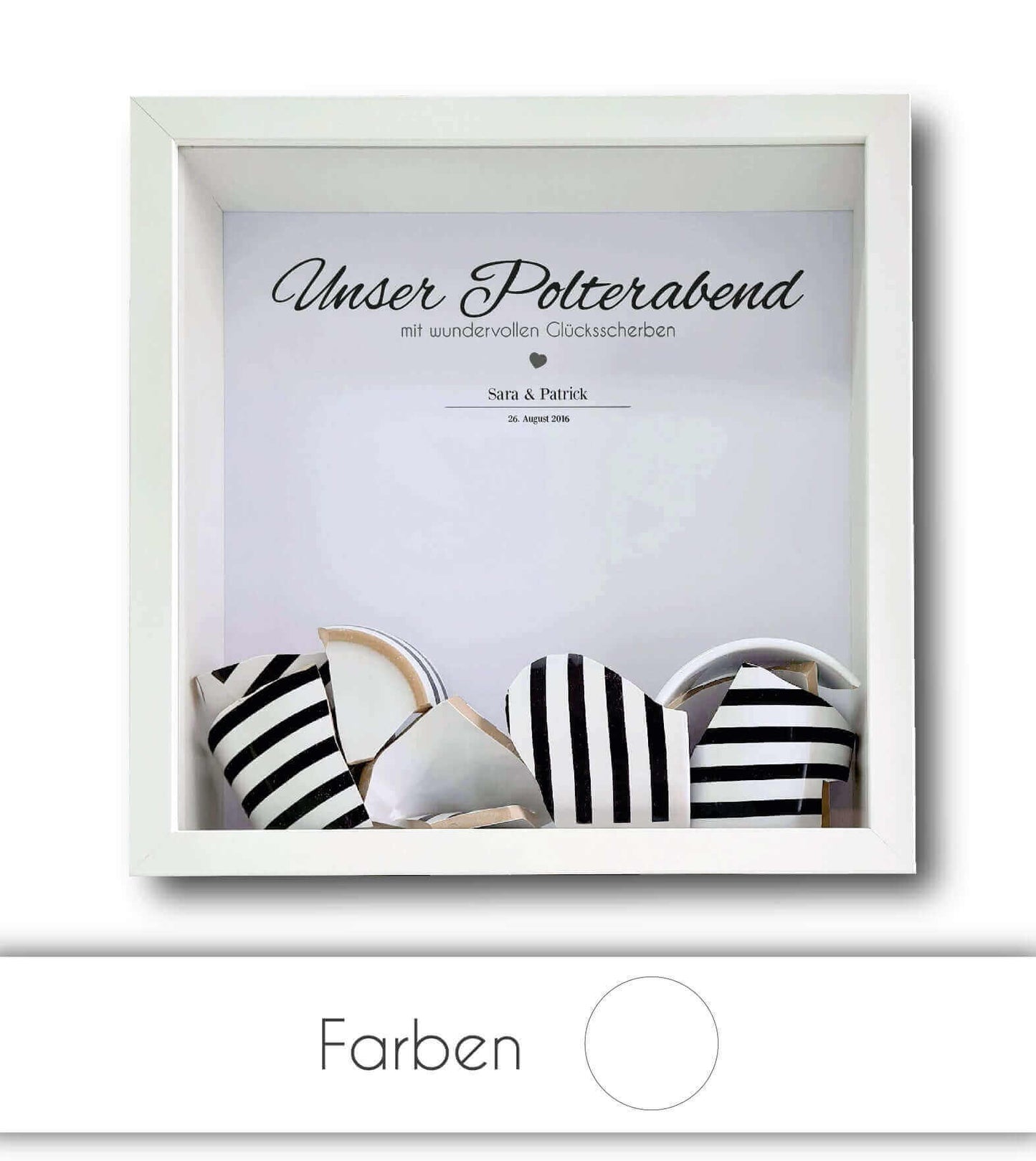 Personalisiertes Bild "Unser Polterabend", Bildgröße: 25x25cm, Bilderrahmen: Ohne Bilderrahmen, Bilderrahmen weiß, Bilderrahmen schwarz, Copyright: 321geschenke.de