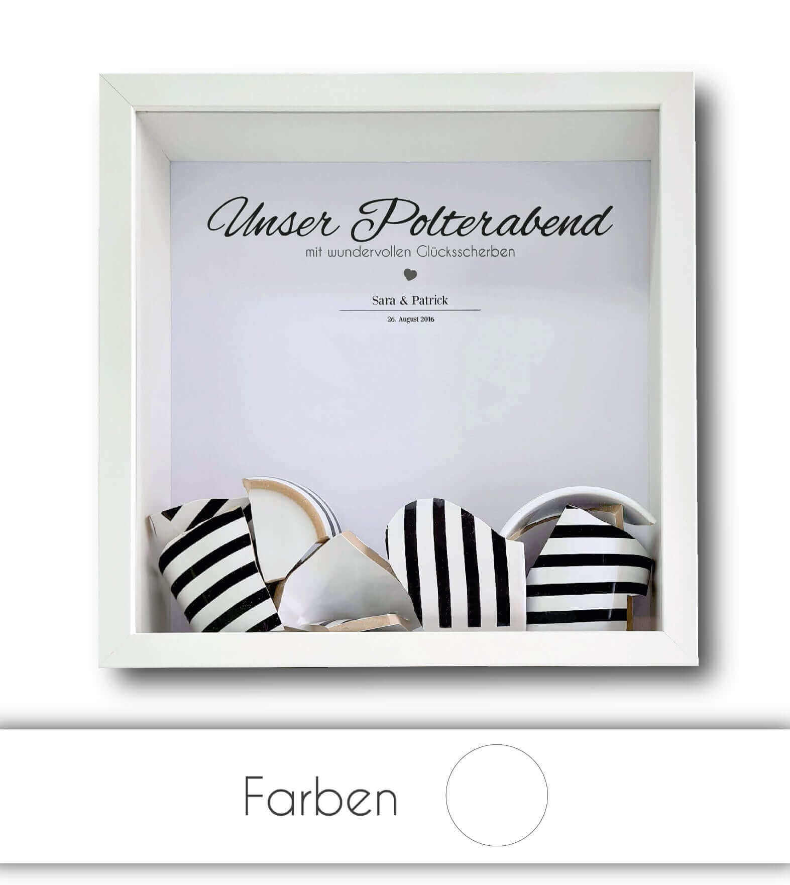 Personalisiertes Bild "Unser Polterabend", Bildgröße: 25x25cm, Bilderrahmen: Ohne Bilderrahmen, Bilderrahmen weiß, Bilderrahmen schwarz, Copyright: 321geschenke.de