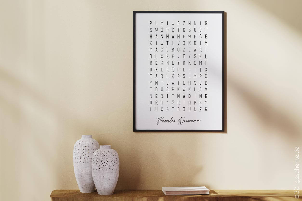 Familienposter, Copyright: 321geschenke.de