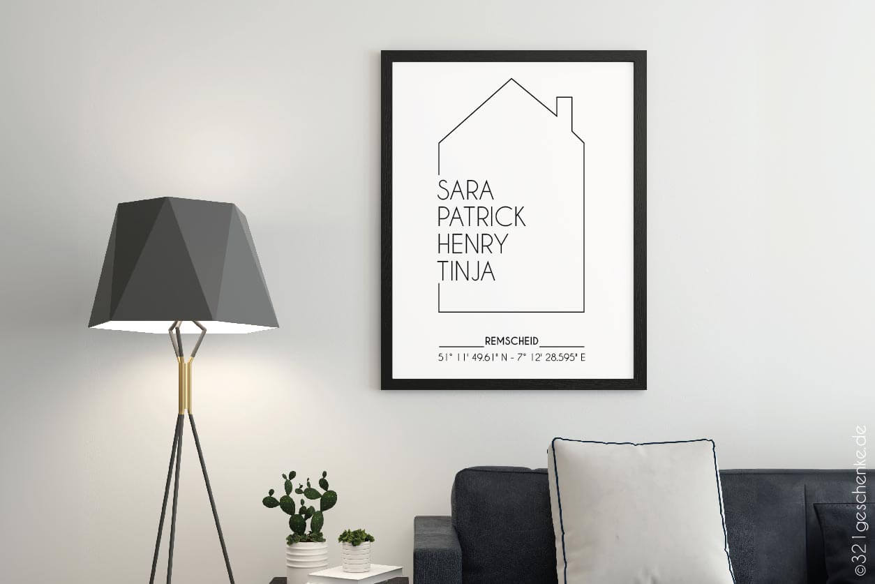 Koordinatenposter, Copyright: 321geschenke.de