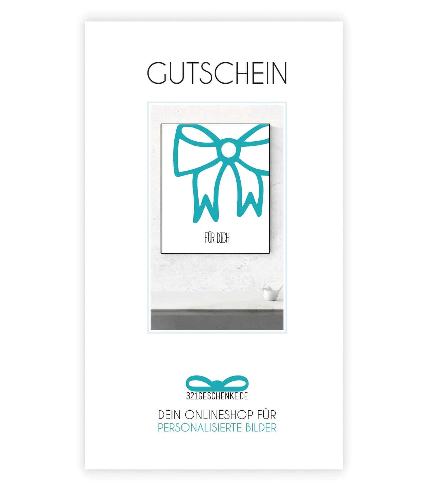 Geschenkgutschein vorne Übersicht, Copyright: 321geschenke.de