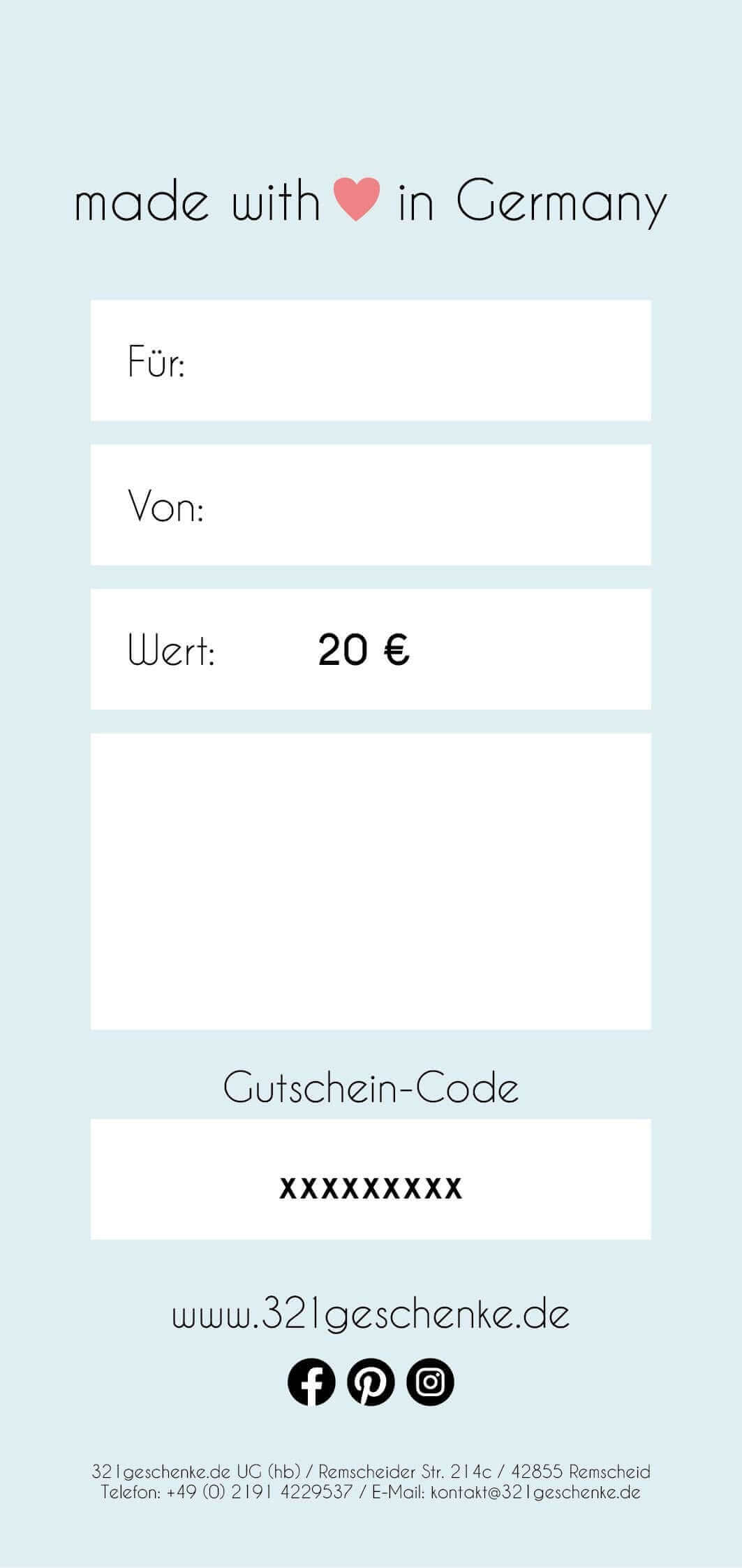 Geschenkgutschein 20 EUR hinten, Copyright: 321geschenke.de