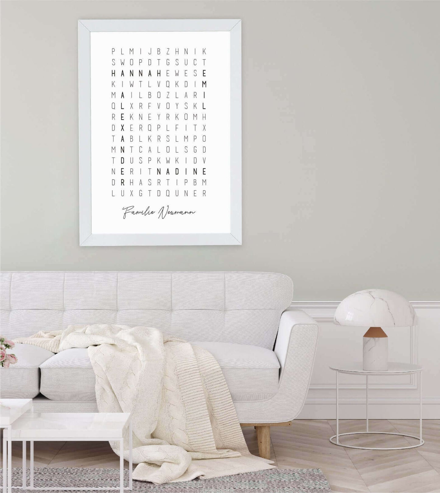 Anwendungsbild_Personalisiertes Namensposter “Kreuzworträtsel”, Copyright: 321geschenke.de