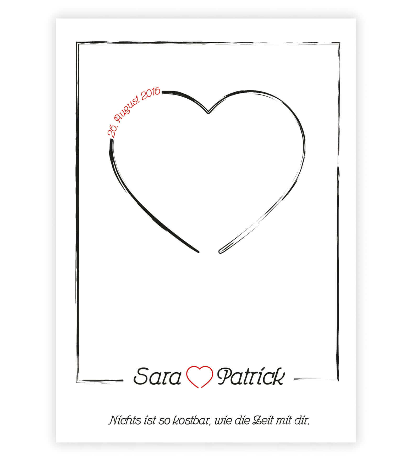 Personalisiertes Bild „Liebe”, Bildgröße: DIN A4, DIN A3,13x18cm, Bilderrahmen: Ohne Bilderrahmen, mit weißem Bilderrahmen, mit schwarzem Bilderrahmen, Copyright:321geschenke.de