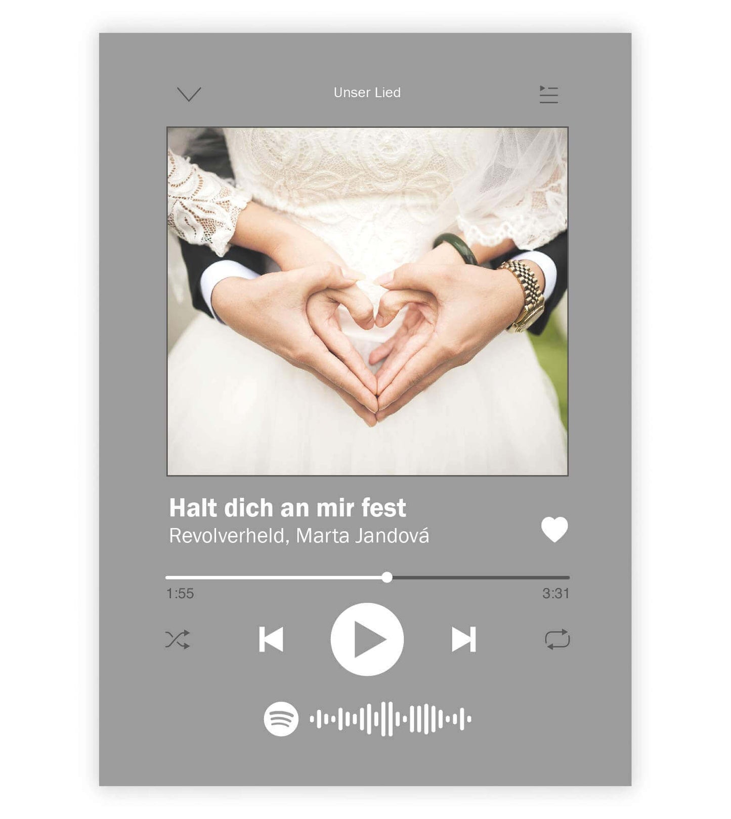 Personalisiertes Bild “Song” mit Foto, Bildfarbe: Grau, Bildgröße: 13x18cm, DIN A4, DIN A3, Bilderrahmen: Ohne Bilderrahmen, Copyright: 321geschenke.de