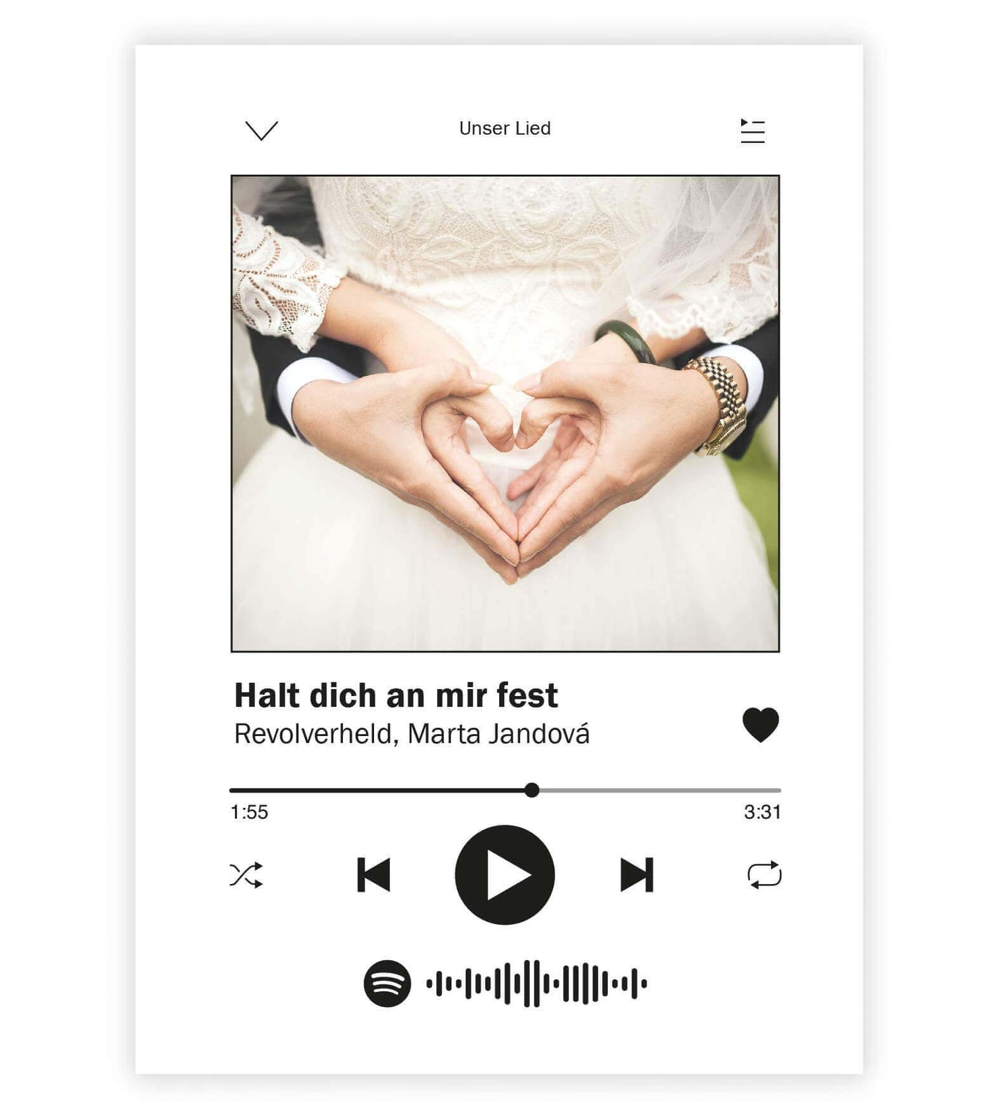 Personalisiertes Bild “Song” mit Foto, Bildfarbe: Weiß, Bildgröße: 13x18cm, DIN A4, DIN A3, Bilderrahmen: Ohne Bilderrahmen, Copyright: 321geschenke.de