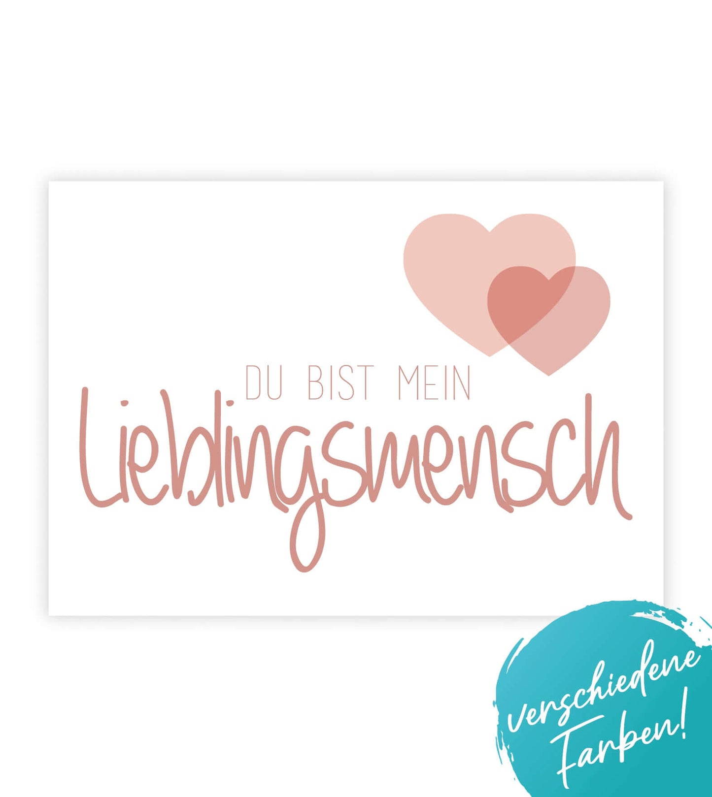 Personalisiertes Bild „Lieblingsmensch”, Bildfarbe: Blau, Rosa, Bildgröße: 13x18cm, DIN A4, DIN A3, Bilderrahmen: Ohne Bilderrahmen, Bilderrahmen weiß ohne Passepartout, Copyright:321geschenke.de