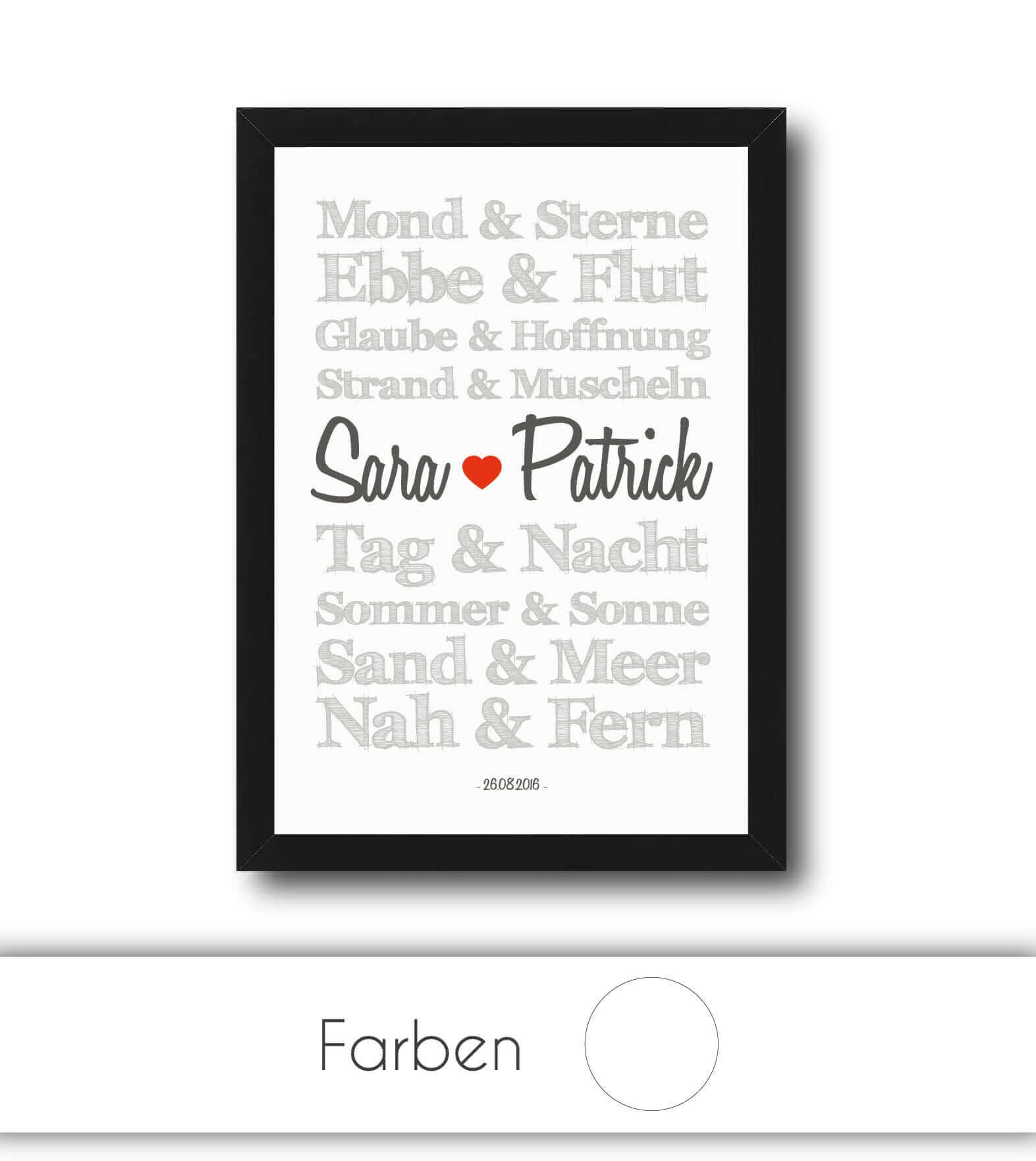 Personalisiertes Bild “TRAUMPAARE - Sonne, Mond und Sterne”, Bildfarbe: Weiß, Bildgröße: 13x18cm, DIN A4, DIN A3, Bilderrahmen: Ohne Bilderrahmen, Bilderrahmen weiß ohne Passepartout, Bilderrahmen schwarz ohne Passepartout, Bilderrahmen weiß mit Passepartout, Bilderrahmen schwarz mit Passepartout, Copyright:321geschenke.de
