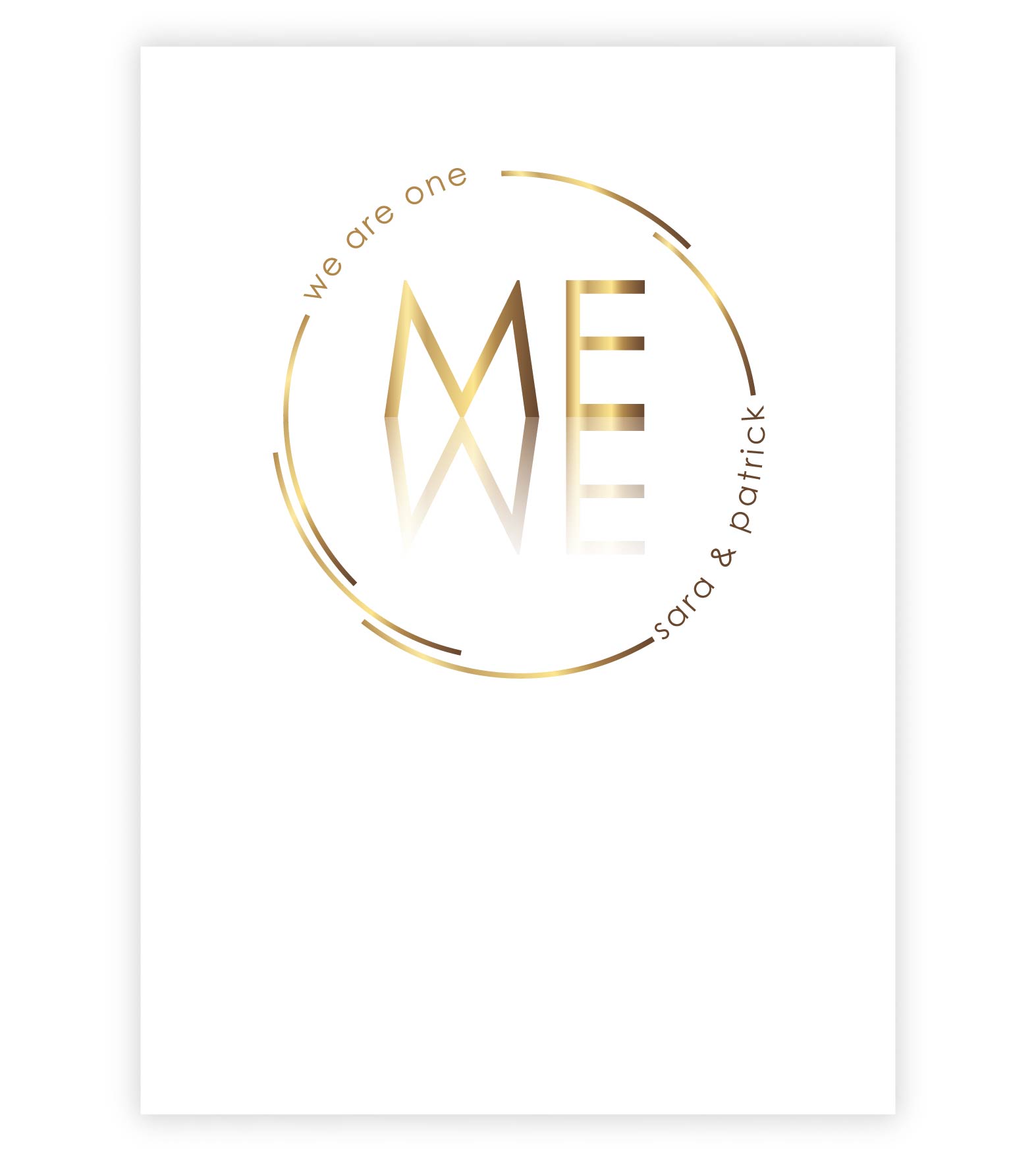 Personalisiertes Bild “we are one” ME=WE, Bildfarbe: Weiß, Bildgröße: 13x18cm, DIN A4, DIN A3, Bilderrahmen: Ohne Bilderrahmen, Copyright: 321geschenke.de