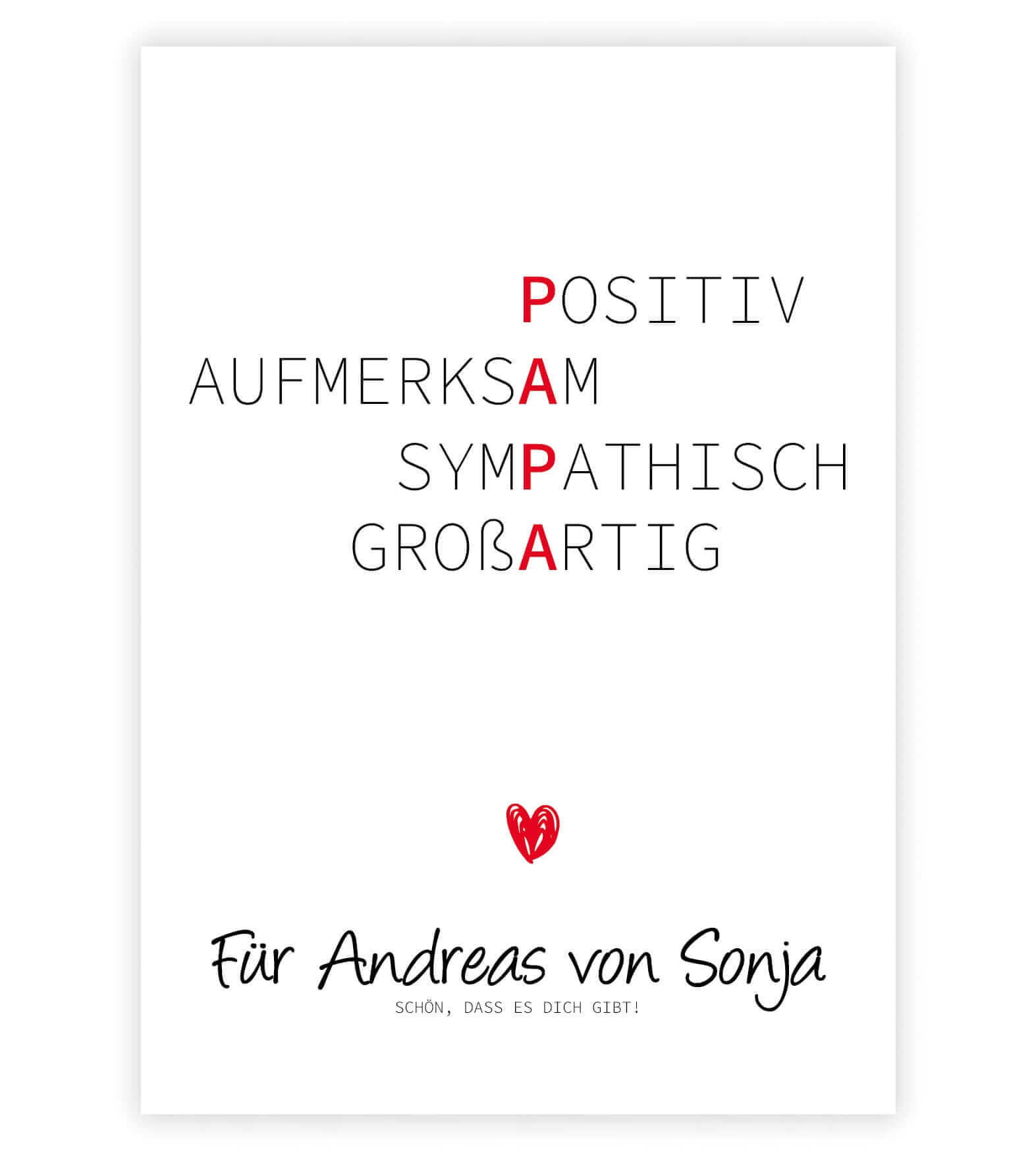 Personalisiertes Bild “Wörterposter PAPA”, Bildgröße: 13x18cm, DIN A4, DIN A3, Bilderrahmen: Ohne Bilderrahmen, Copyright: 321geschenke.de