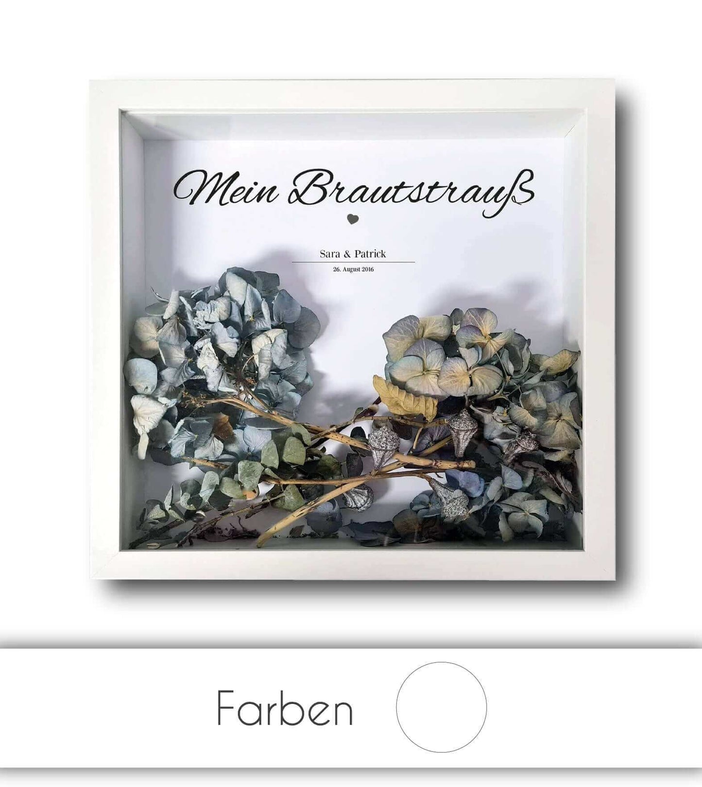 Personalisiertes Bild „Mein Brautstrauß”, Bildgröße: 25x25cm, Bilderrahmen: Ohne Bilderrahmen, Bilderrahmen weiß ohne Passepartout, Bilderrahmen schwarz ohne Passepartout, Copyright: 321geschenke.de