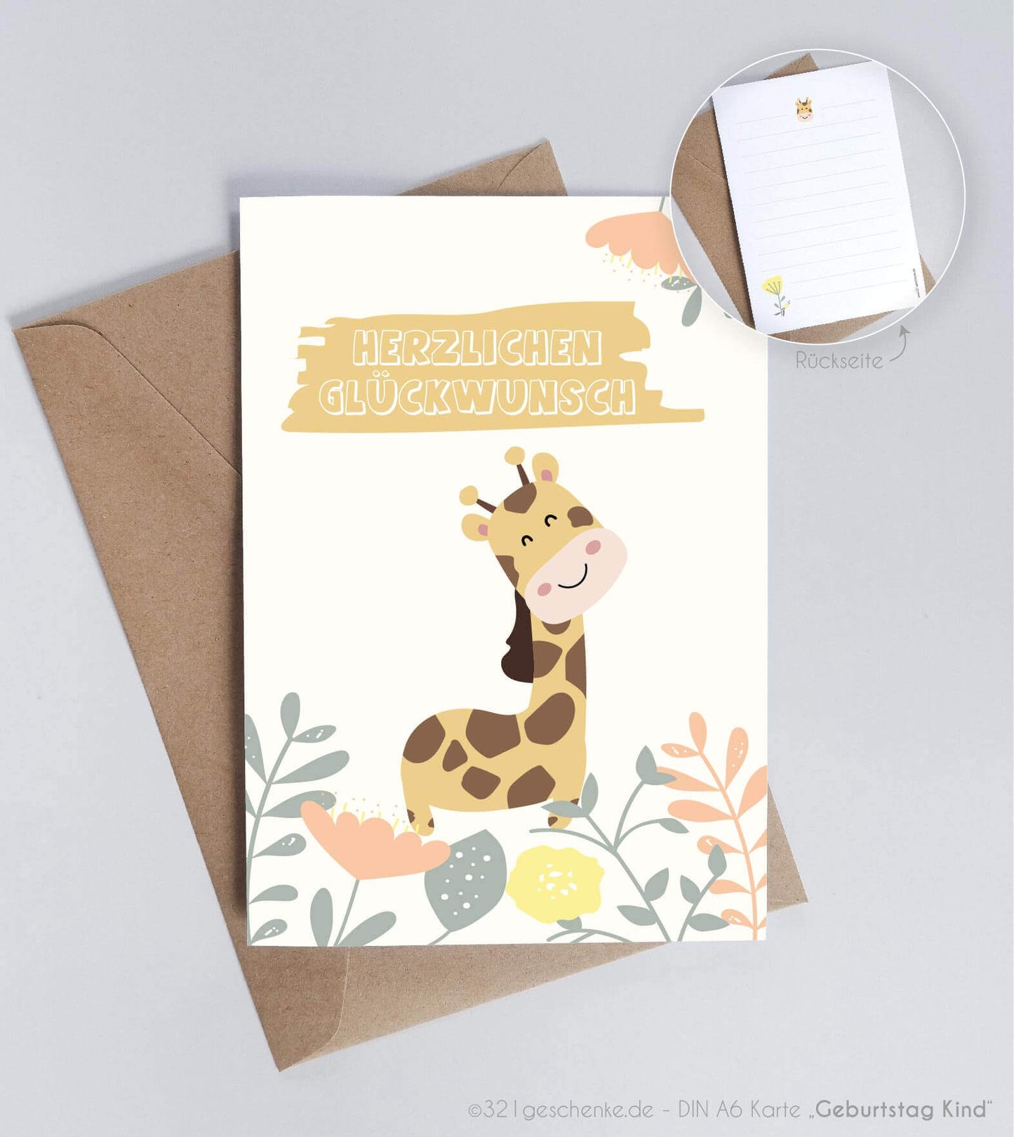 hochwertige Grußkarte mit Umschlag - Kindergeburtstag-, Copyright: 321geschenke.de