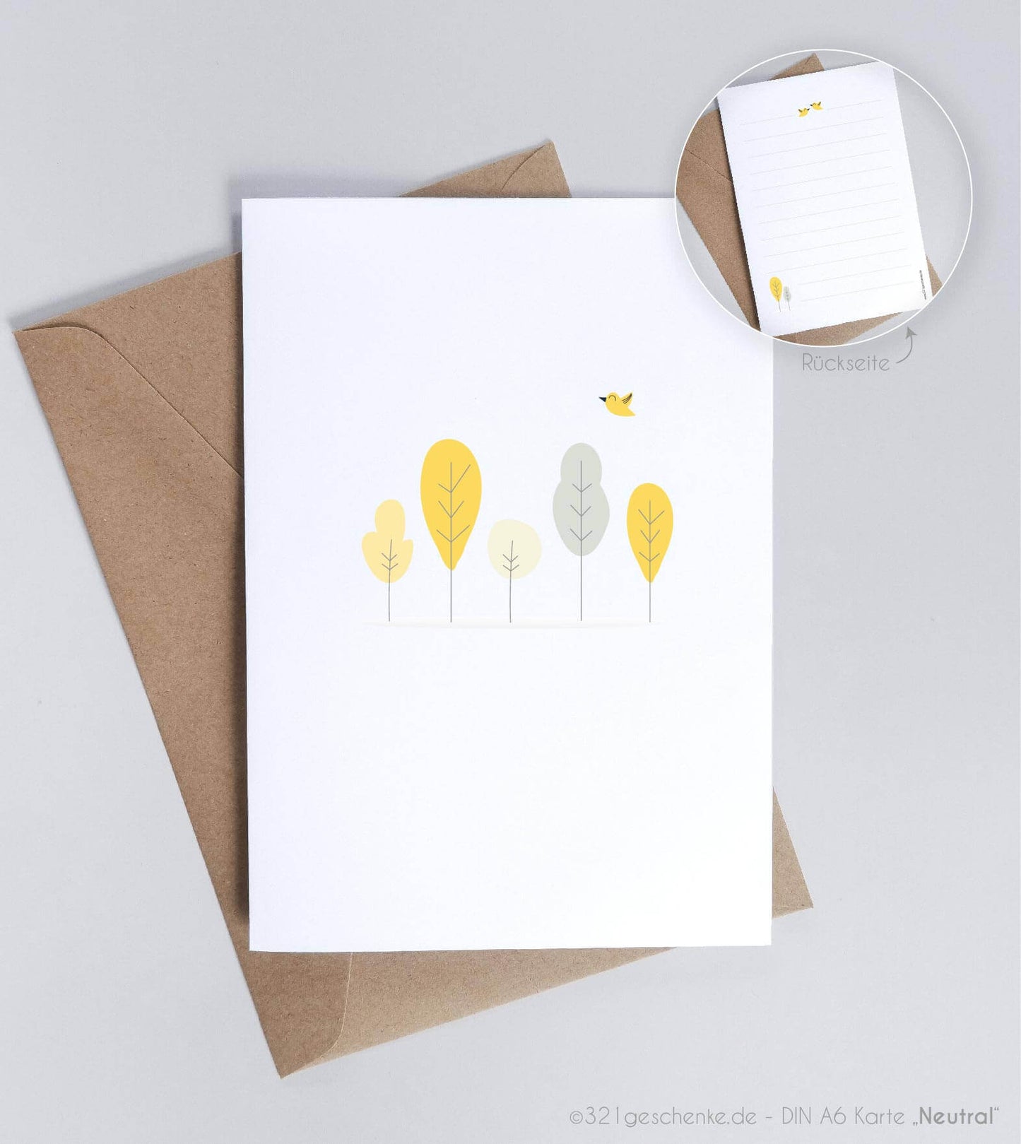 hochwertige Grußkarte mit Umschlag - Neutral-, Copyright: 321geschenke.de