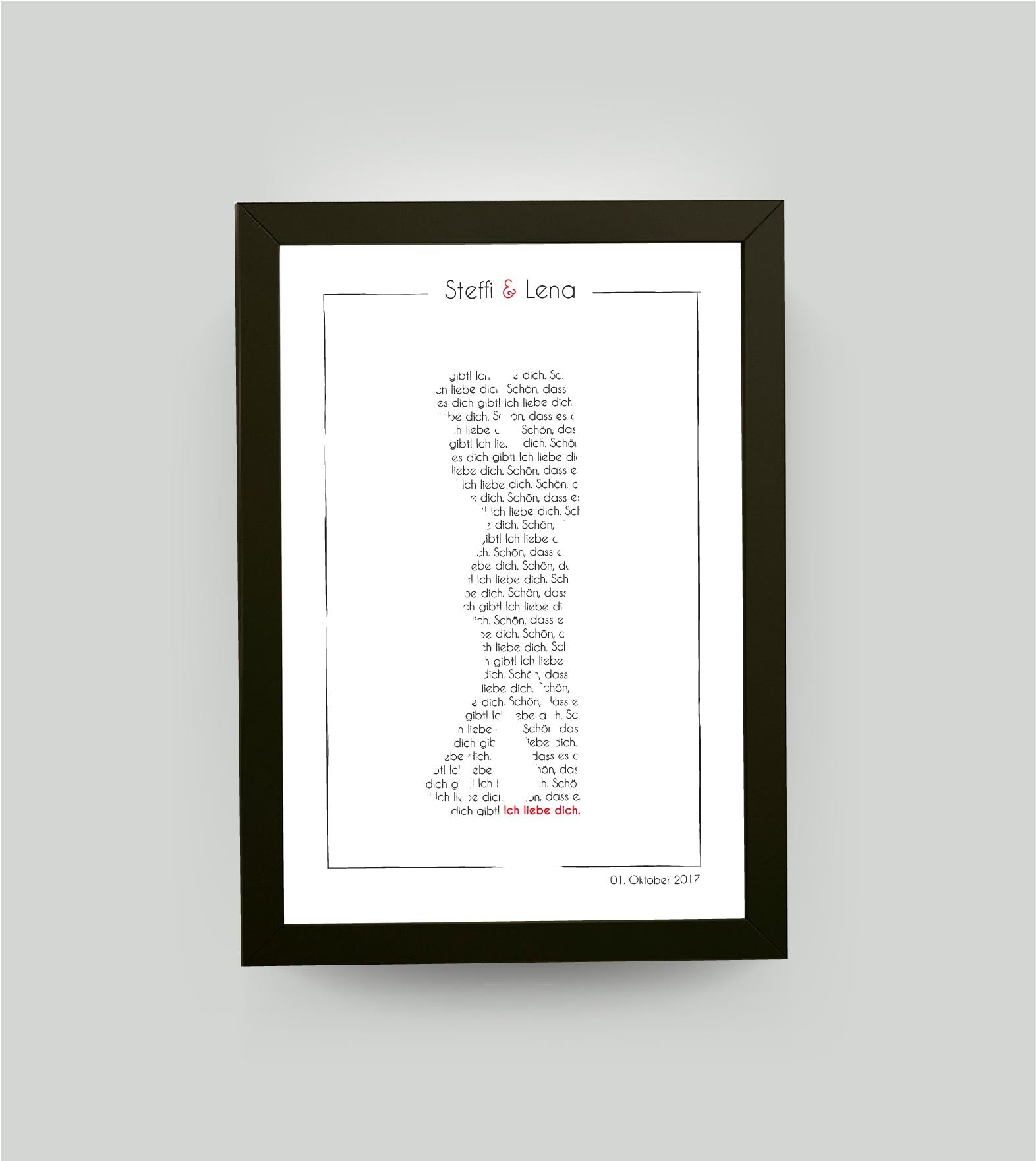 Personalisiertes Bild „Liebespaar”, Bildgröße: 13x18cm, DIN A4, DIN A3, Bilderrahmen: Ohne Bilderrahmen, Bilderrahmen weiß ohne Passepartout, Bilderrahmen schwarz ohne Passepartout, Bilderrahmen weiß mit Passepartout, Bilderrahmen schwarz mit Passepartout, , Copyright:321geschenke.de
