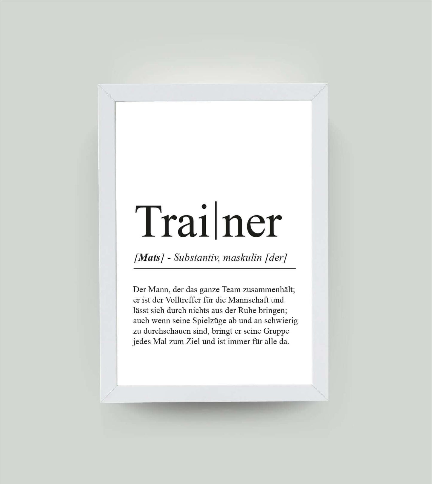 Personalisiertes Bild “Definition TRAINER”, Bildgröße: 13x18cm, Bilderrahmen: Ohne Bilderrahmen, , Copyright: 321geschenke.de
