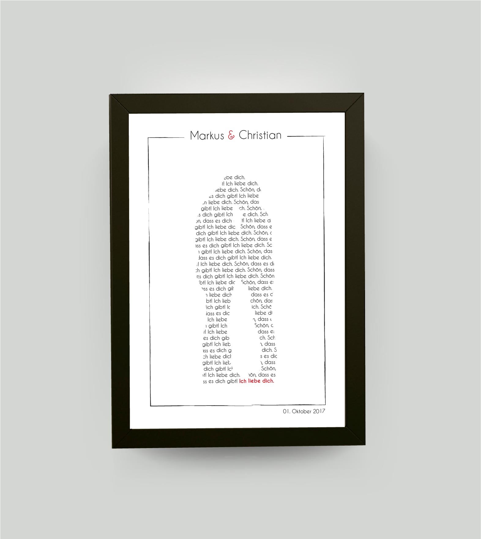 Personalisiertes Bild „Liebespaar”, Bildgröße: 13x18cm, DIN A4, DIN A3, Bilderrahmen: Ohne Bilderrahmen, Bilderrahmen weiß ohne Passepartout, Bilderrahmen schwarz ohne Passepartout, Bilderrahmen weiß mit Passepartout, Bilderrahmen schwarz mit Passepartout, , Copyright:321geschenke.de
