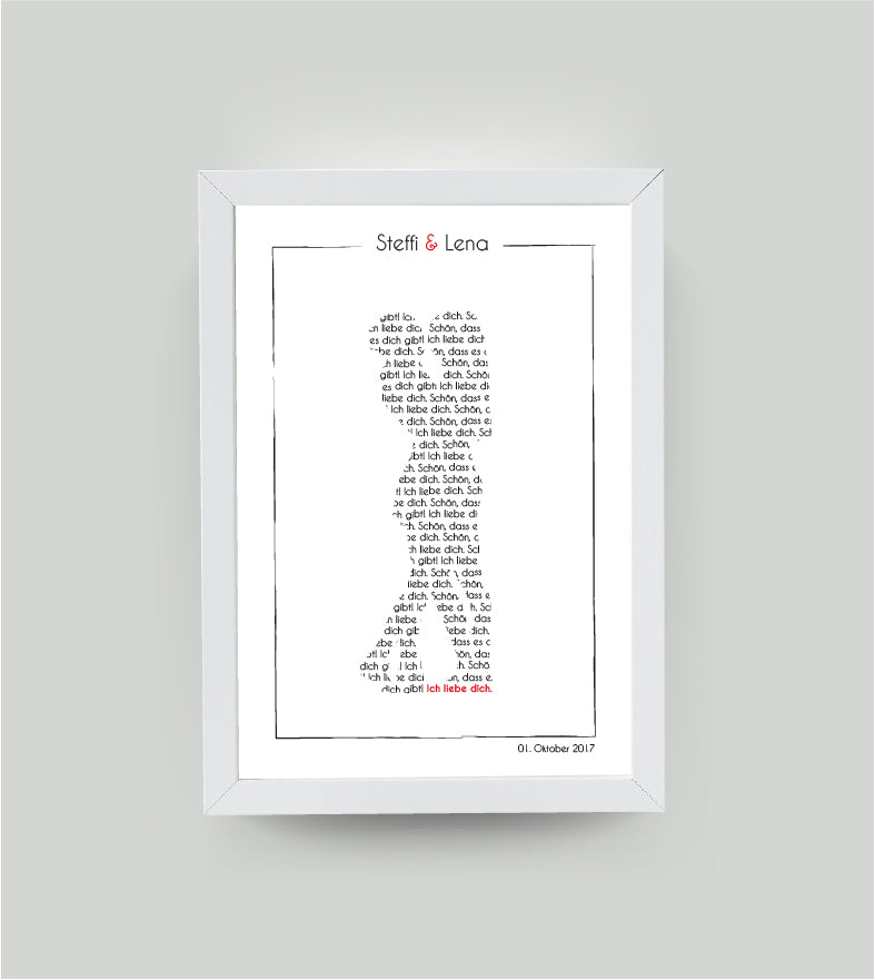 Personalisiertes Bild „Liebespaar”, Bildgröße: 13x18cm, DIN A4, DIN A3, Bilderrahmen: Ohne Bilderrahmen, Bilderrahmen weiß ohne Passepartout, Bilderrahmen schwarz ohne Passepartout, Bilderrahmen weiß mit Passepartout, Bilderrahmen schwarz mit Passepartout, , Copyright:321geschenke.de