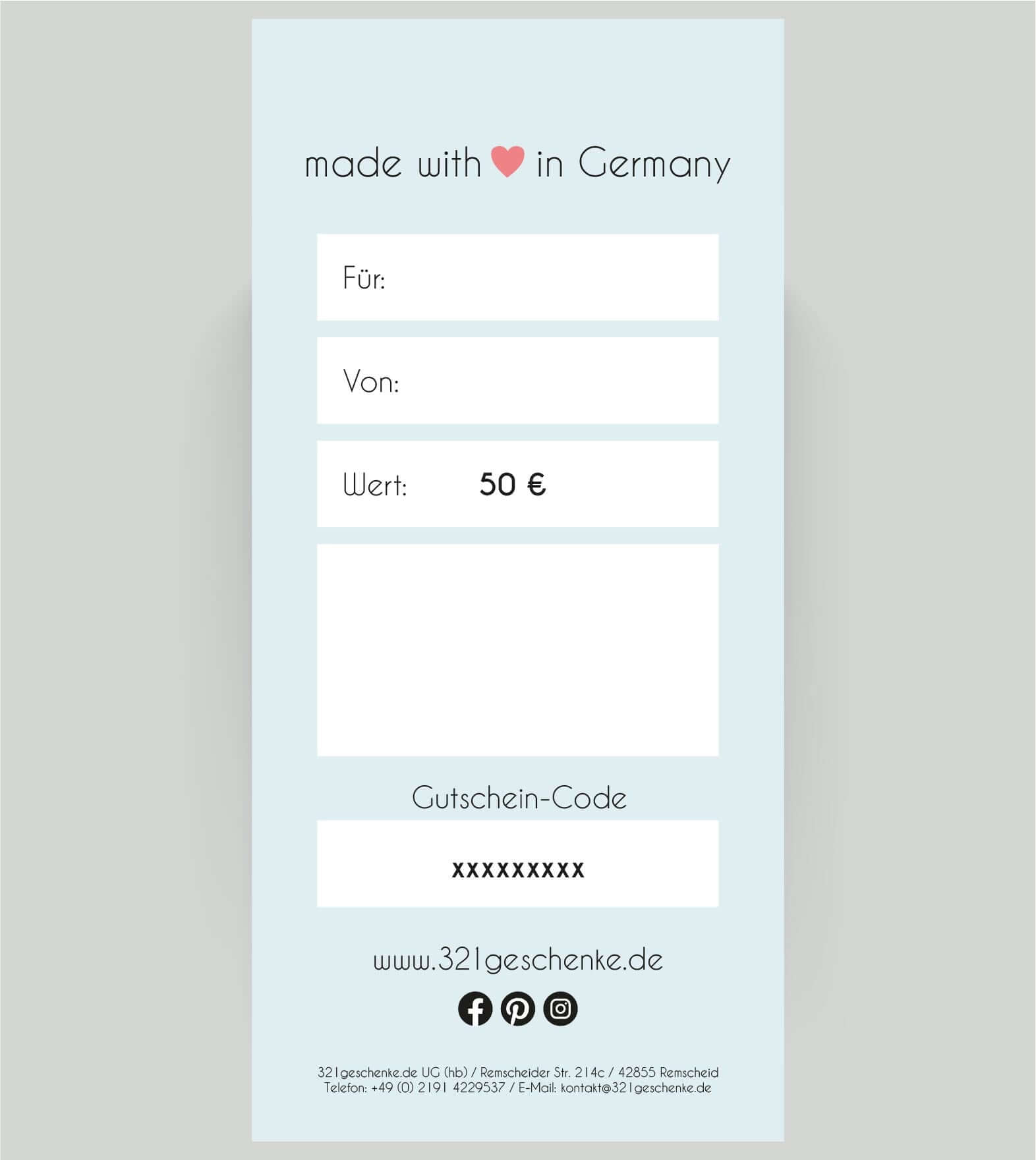 Geschenkgutschein 50 EUR hinten Übersicht, Copyright: 321geschenke.de