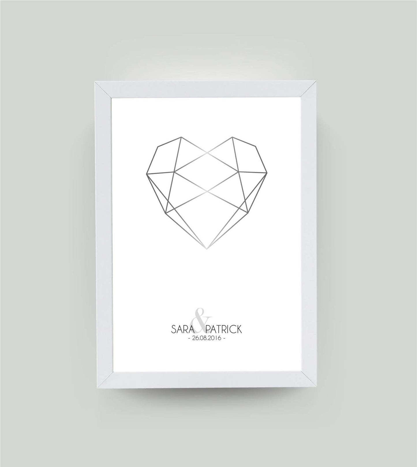 Personalisiertes Bild “Diamant”, Bildfarbe: Grau, Bildgröße: 13x18cm, Bilderrahmen: Ohne Bilderrahmen, Copyright: 321geschenke.de
