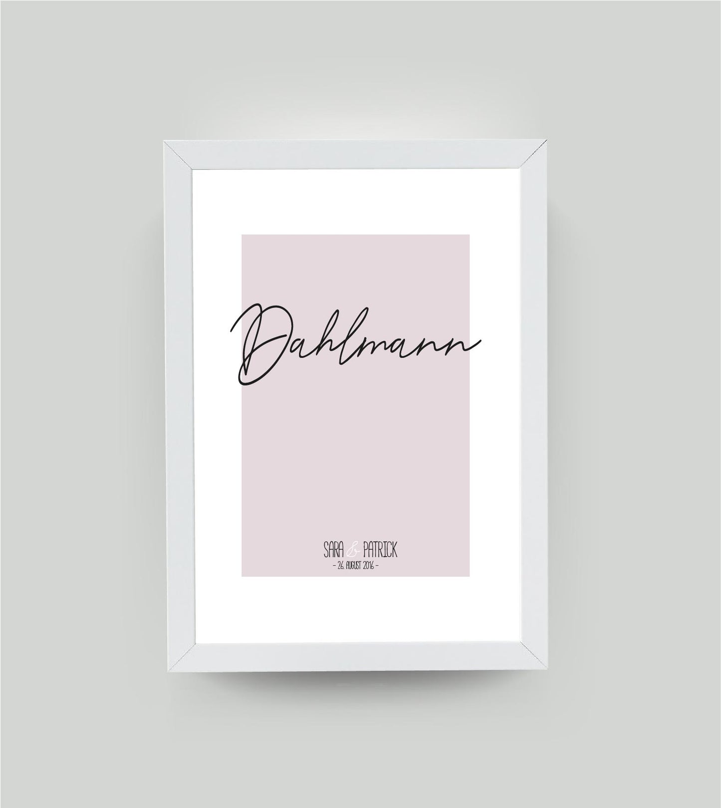 Personalisiertes Poster “Nachname”, Bildfarbe: Rosa, Bildgröße: 13x18cm, Bilderrahmen: Ohne Bilderrahmen, Copyright: 321geschenke.de