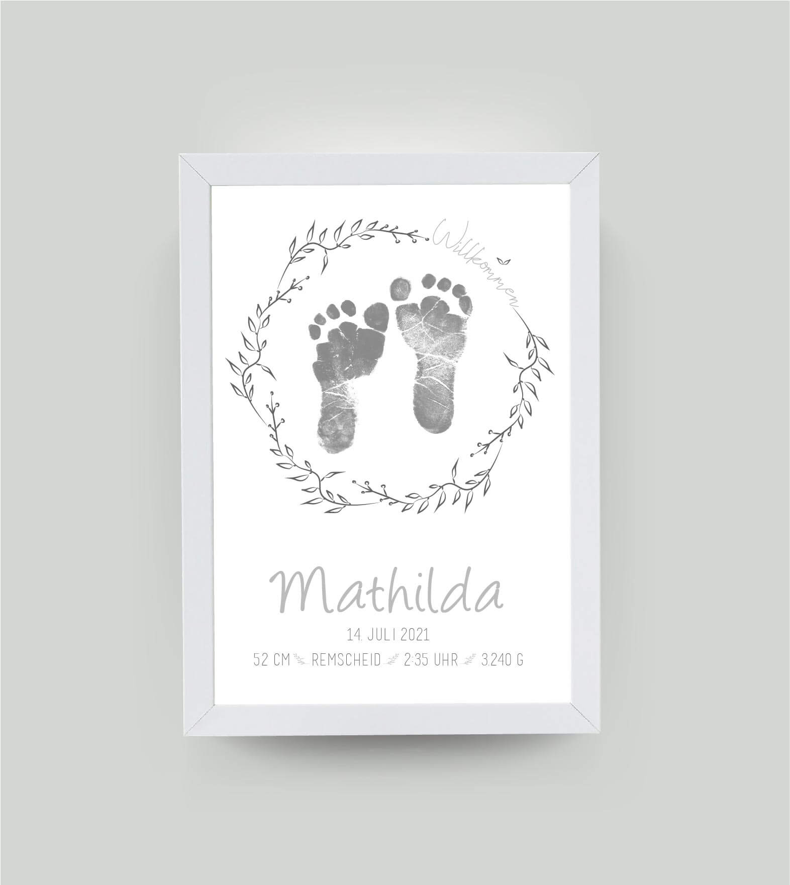 Personalisiertes Bild “Baby-Fußabdruck”, Copyright: 321geschenke.de