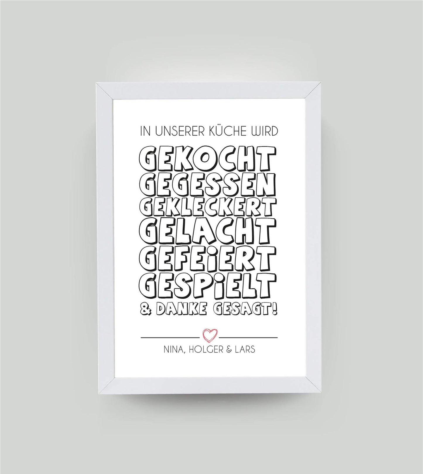 Personalisiertes Bild “In unserer Küche ….”, Variante: Variante 2, Bildgröße: 13x18cm, Bilderrahmen: Ohne Bilderrahmen, Copyright: 321geschenke.de