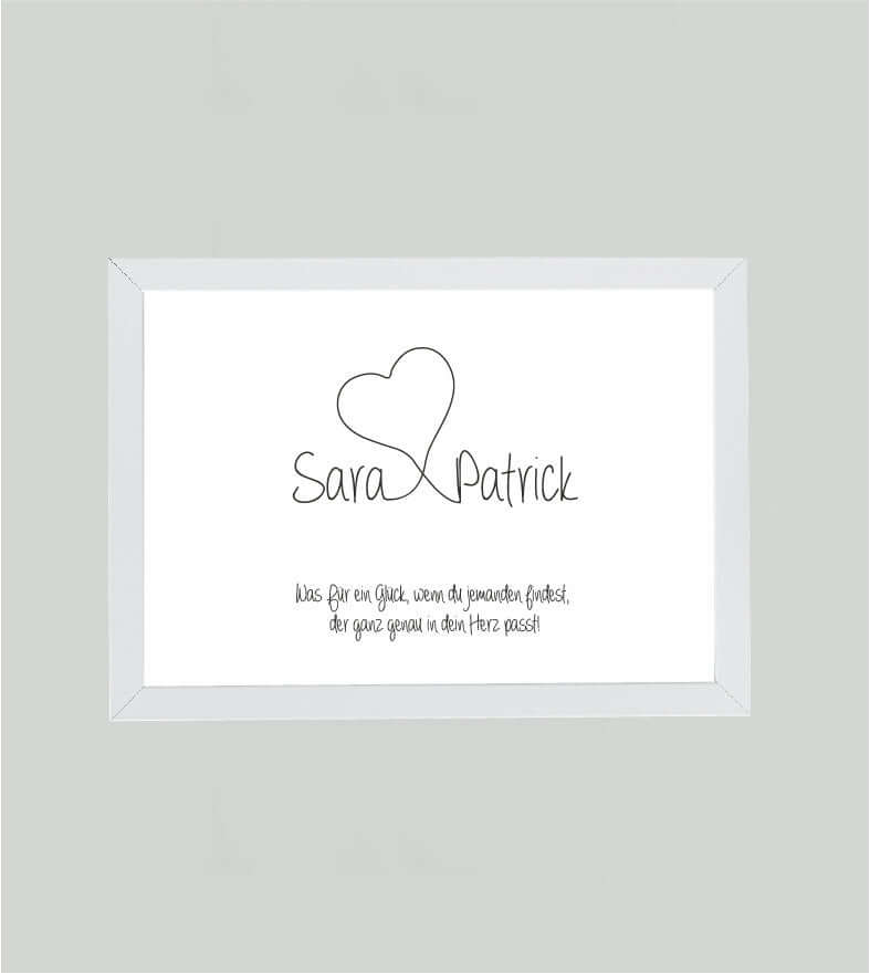 Personalisiertes Bild „Herz mit Namen”, Bildgröße: 13x18cm, Bilderrahmen: Ohne Bilderrahmen, , Copyright:321geschenke.de